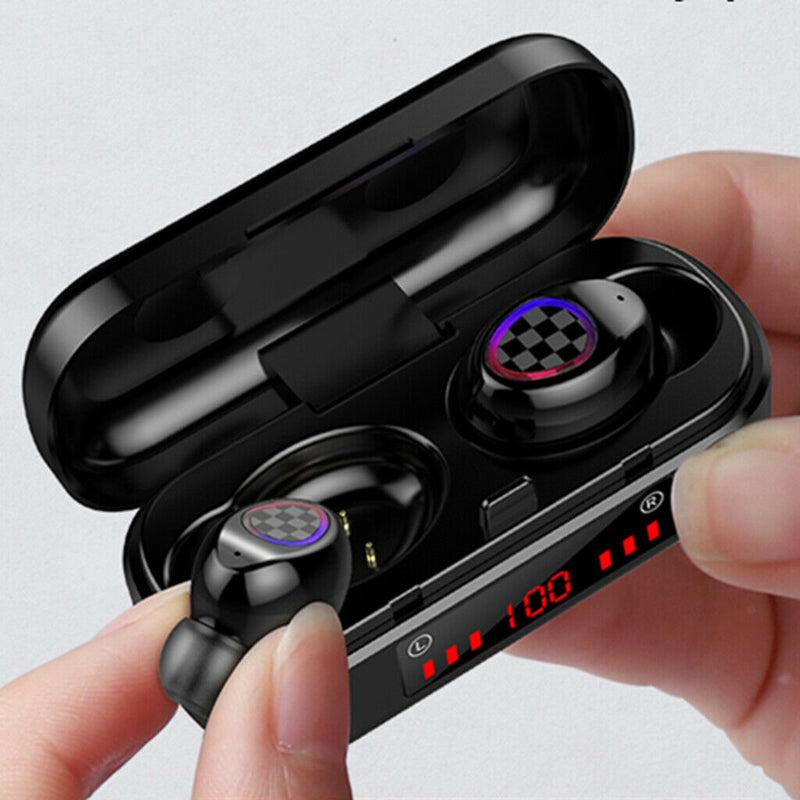 Bass Stereo Wireless Headphones Earbuds Bluetooth 5.0 &Charging Case for Running