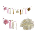DIY Paper Card String Tassel Ornaments Paper Flower Festival Party Decor
