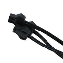 Standard 2 Pin Connector EL Wire Neon Strip Light 3 Way Splitter Cable Blac W1J3
