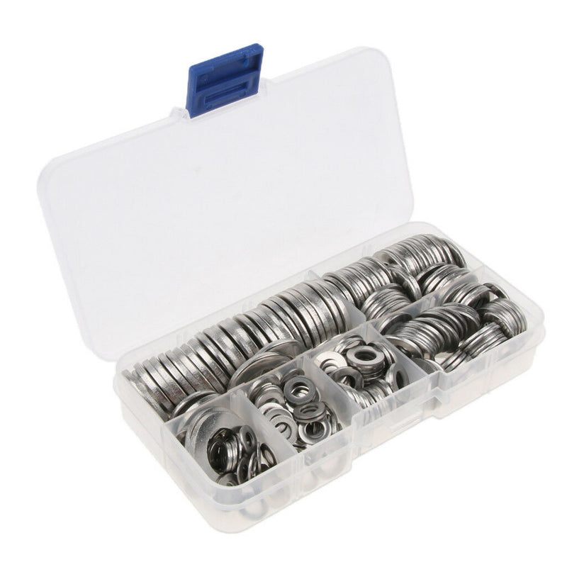 270 PCS ASSORTED FLAT WASHERS STAINLESS STEELSPACERS M5/4/M6/M8/M10/M12