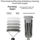 Premium Grill Brush Attached Scraper Sturdy Long BBQ Brush Kitchen Accs