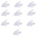 10Pieces Lavalier Mic Earphone Headset tidy Cable collar clip White