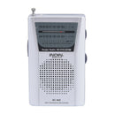 Small Pocket AM FM Radio Speaker Telescopic Antenna 3.5mm Earphone Jack ~S