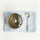 Stainless Steel Sugar Bowl with Clear Glass Lid - for better recognition, a