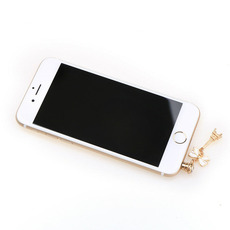Bow tie Eiffel Tower Anti Dust Stopper Earphone Jack Plug For Moblie Phone MO