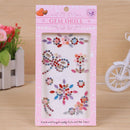 2Pcs Random Self Adhesive Glitter Rhinestone Crystal Stickers Diamond Gem OZ