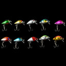 10pcs/lot Mini Fishing Lures 10 Colors Fishing Bait 1.6g Fishing Tackle 10