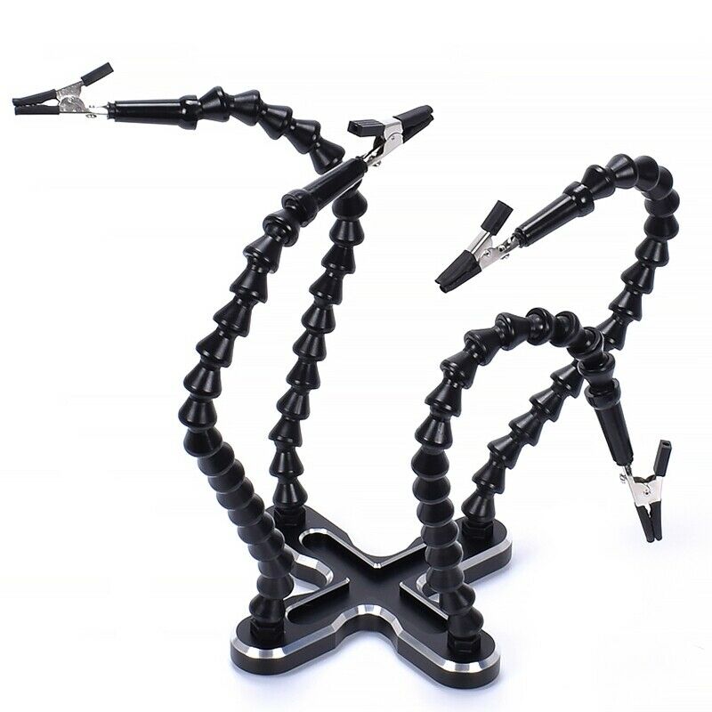 Soldering Station With 4Pc Flexible Arms Soldering Iron Holder Third Helpin C7Q5