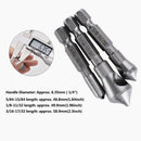 3pcs HSS Titanium Coated Countersink Deburre Drill Bit Metal Steel Wood Tools