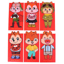 6pcs/set Year of the Rat Packet Bag Chinese New Year Red Pocket Kids G 3C