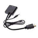 1080P Micro HDMI / Mini HDMI / HDMI to VGA Adapter with Audio(Blcak)
