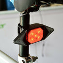 Bike LED Turn Signal Blinker Tail Light Indicator Rechargeable Black