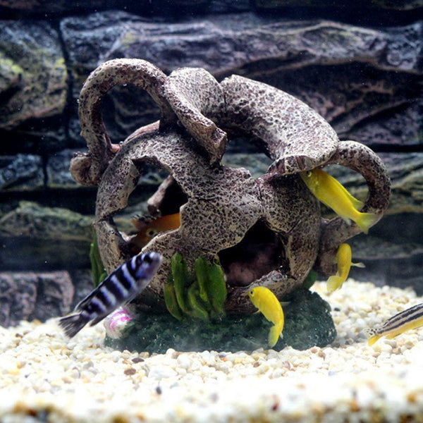 Broken Vase Pot Fish Tank Aquarium Landscaping Underwater Ornament Decor
