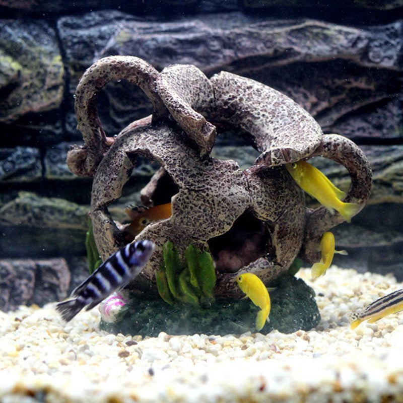 Broken Vase Pot Fish Tank Aquarium Landscaping Underwater Ornament Decor