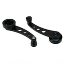 2pcs Aluminum Alloy Car Window Handle Winder Riser Replacement(Black)