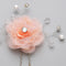 2pcs Wedding Bridal Lace Flower Crystal Beads Pearls Hairpins Hair Clips