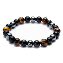 Tiger Eye Stones Strand Beaded Stretch Bracelets Powerful Energy Men Women