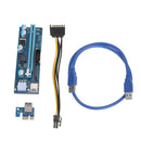 PCI-E 1x to 16x Mining Enhanced Extender Riser Adapter with 4/6/15Pin Port