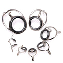 8Pcs Stainless Steel Eye Rings Fishing Rod Guides Tips Line Repair Kit 6