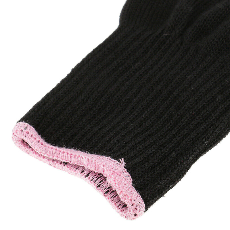 Styling Heat Resistant Glove Reusable Flat Iron Straightener Hand Mitt Black