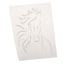 Horse Rhinestones Iron on Hot Fix Motif Heat Press Applique Patch 12.5x9.6 Inch