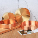 Nordic Copper Round Storage Tray Desk Metal Storage Organizer Jewelry Organ B6M8