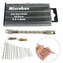 23Pcs mini micro twist drill 0.3-2mm HSS bit set hand spiral pin vise 3c
