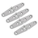 Hinge For 4 Doors In Stainless Steel For Boats With 4 Holes For Hinge 10 Cm