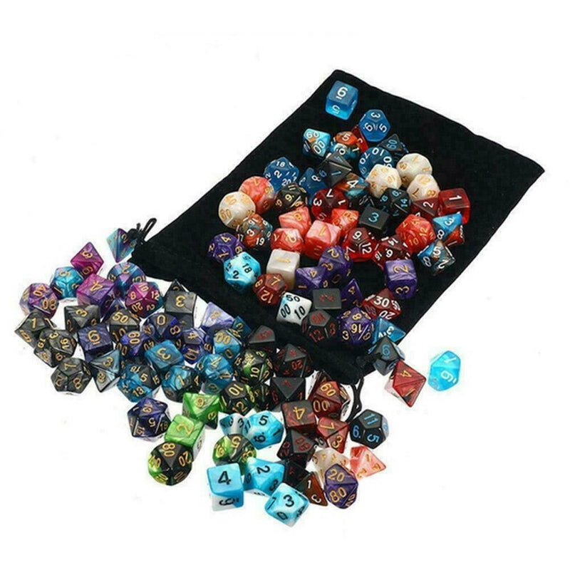 7PCS/Set Multi-sided Acrylic Dice Games Dices K2O7