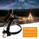 T6 LED Headlight Telescope Zoomable Rechargeable Headlamp Torch w/ Battery