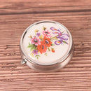 Flower Pill Case Metal Organizer Portable Pill Box Makeup Container RS LYNMCA TO