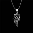 Men's Stainless Rope Dragon Flame Titanium Steel Necklace Pendant Cool Jewelry