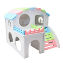 1PC Decorative Safe Nontoxic Romantic Wooden Hamster House Villa Living Hut