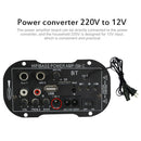 220V 12V Bluetooth Stereo Subwoofer Amplifier Board Dual Mic for 5" Speaker