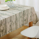 Wood Grain Pattern Decorative Table Cloth Cotton Linen Tablecloth Dining Ta