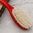 Black Natural Soft Goat Bristle Hair Sweeping Brush Beard Comb Oval Wood Ha