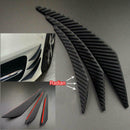 6pcs Carbon Fiber Auto Front Bumper Fins Spoiler Canards Refit Car Accessories