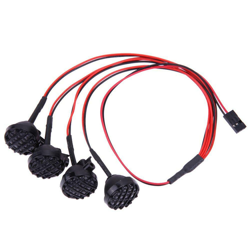 4LED White Lights with Lampshade for 1:10 Traxxas HSP Redcat RC Crawler Car