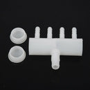 Plastic 4 Way Aquarium Oxygen Tube Fitting Splitter Manifold Tap Valve