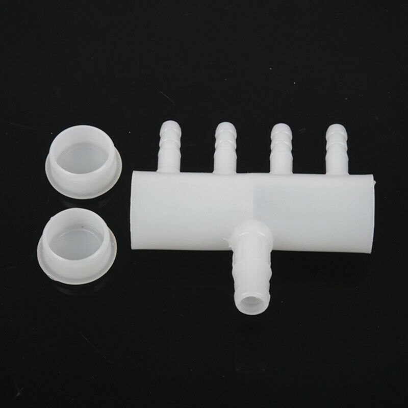 Plastic 4 Way Aquarium Oxygen Tube Fitting Splitter Manifold Tap Valve