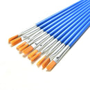 10x/Set Paint Brush Set New Nylon Blue Brush Kid Watercolor Drawing Painting LJ