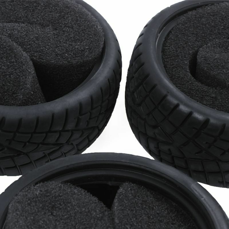 1/10 RC Car On Road Performance Rubber Racing Tire Tyre 8001 with Sponge 4p