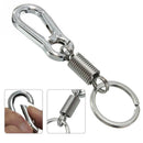 Stainless Steel Spring Gourd Buckle Belt Clip Loop Keychain Keyring Key Fob Hot