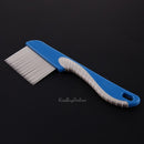 Dog Cat Pet Stainless Steel Rake Comb Hair Grooming Trimmer Cleaning Brush Blue