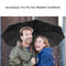 Travel Umbrella Large Umbrella Windproof Waterproof,Compact Folding Black U D3U6