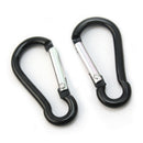 10 Pcs Black Aluminum Carabiner Spring Snap Clip Hooks Keychain Climbing New