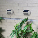 4pcs Stainless Steel 6LED Solar Stair Light Outdoor Garden Path Street Lamp