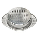 Round Stainless Steel Oil Water Can Tin Strainer Kitchen Utensil 11.5cm Dia.