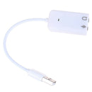 External USB Audio Sound Card Adapter 7.1 Virtual Channel With Cable 3.5mm H Gw