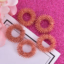 5pcs Copper Color Finger Massage Ring Acupuncture Ring Body Relax Hand Massager